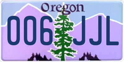 OR license plate 006JJL