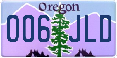 OR license plate 006JLD