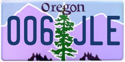 OR license plate 006JLE