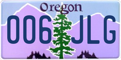 OR license plate 006JLG