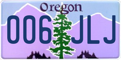 OR license plate 006JLJ