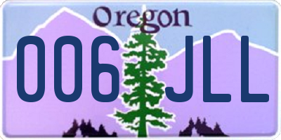 OR license plate 006JLL