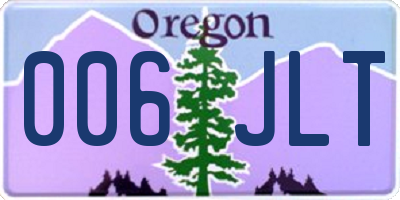 OR license plate 006JLT
