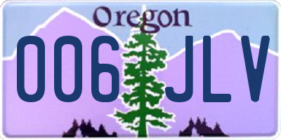 OR license plate 006JLV