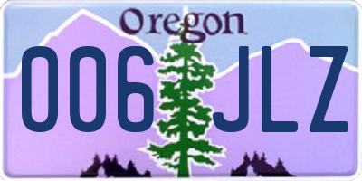 OR license plate 006JLZ