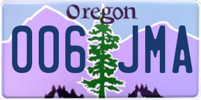 OR license plate 006JMA