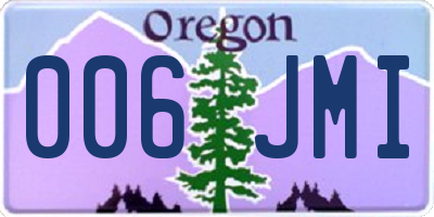 OR license plate 006JMI