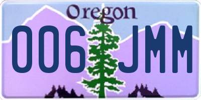 OR license plate 006JMM