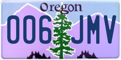 OR license plate 006JMV
