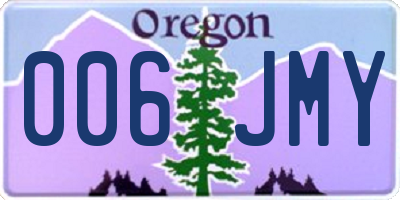 OR license plate 006JMY