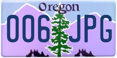 OR license plate 006JPG