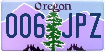 OR license plate 006JPZ