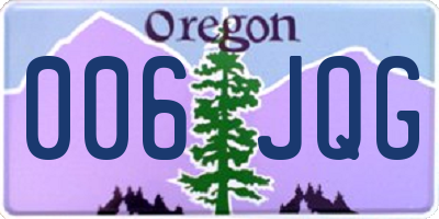 OR license plate 006JQG