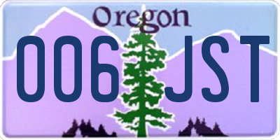 OR license plate 006JST