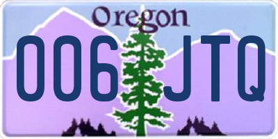 OR license plate 006JTQ