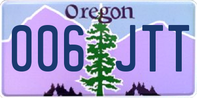 OR license plate 006JTT
