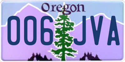 OR license plate 006JVA
