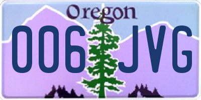 OR license plate 006JVG