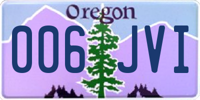 OR license plate 006JVI