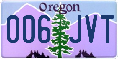 OR license plate 006JVT