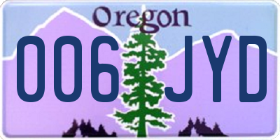 OR license plate 006JYD