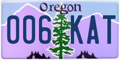 OR license plate 006KAT
