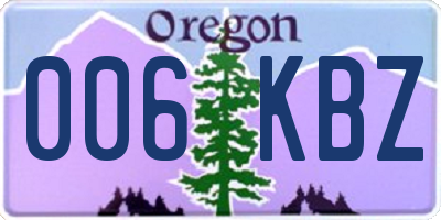 OR license plate 006KBZ