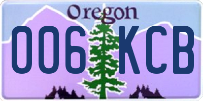 OR license plate 006KCB