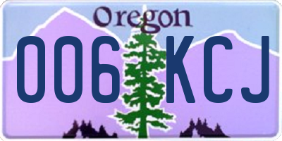 OR license plate 006KCJ
