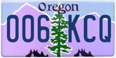 OR license plate 006KCQ