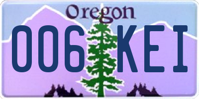 OR license plate 006KEI
