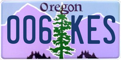 OR license plate 006KES