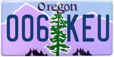 OR license plate 006KEU