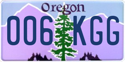 OR license plate 006KGG