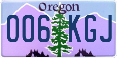 OR license plate 006KGJ
