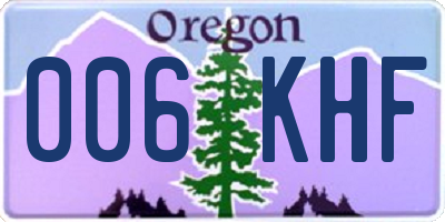 OR license plate 006KHF
