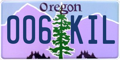 OR license plate 006KIL