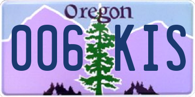 OR license plate 006KIS