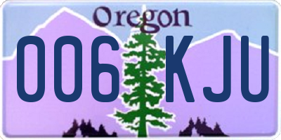 OR license plate 006KJU