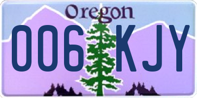 OR license plate 006KJY
