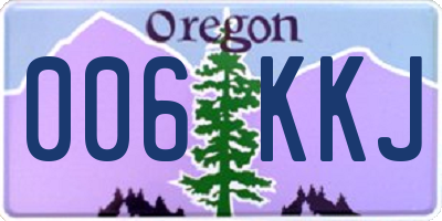 OR license plate 006KKJ