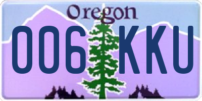OR license plate 006KKU
