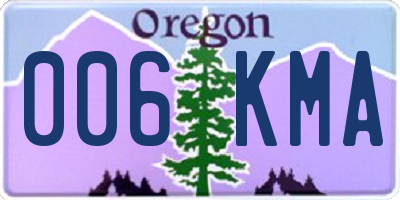OR license plate 006KMA