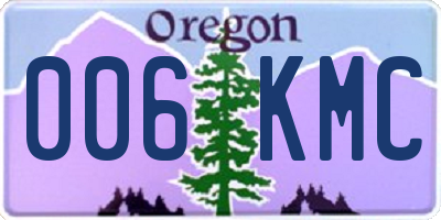 OR license plate 006KMC