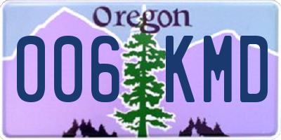 OR license plate 006KMD