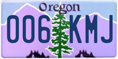 OR license plate 006KMJ