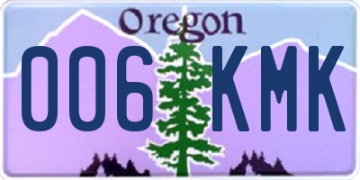 OR license plate 006KMK