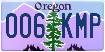 OR license plate 006KMP