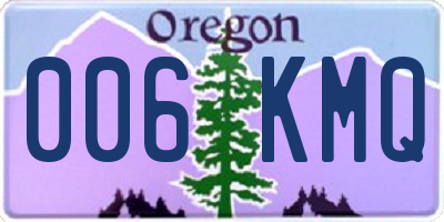 OR license plate 006KMQ