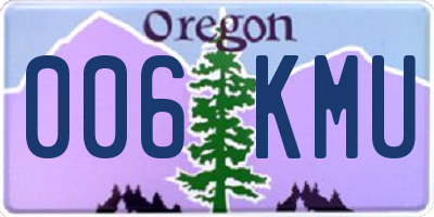 OR license plate 006KMU